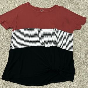 Maurice’s oversized color block shirt